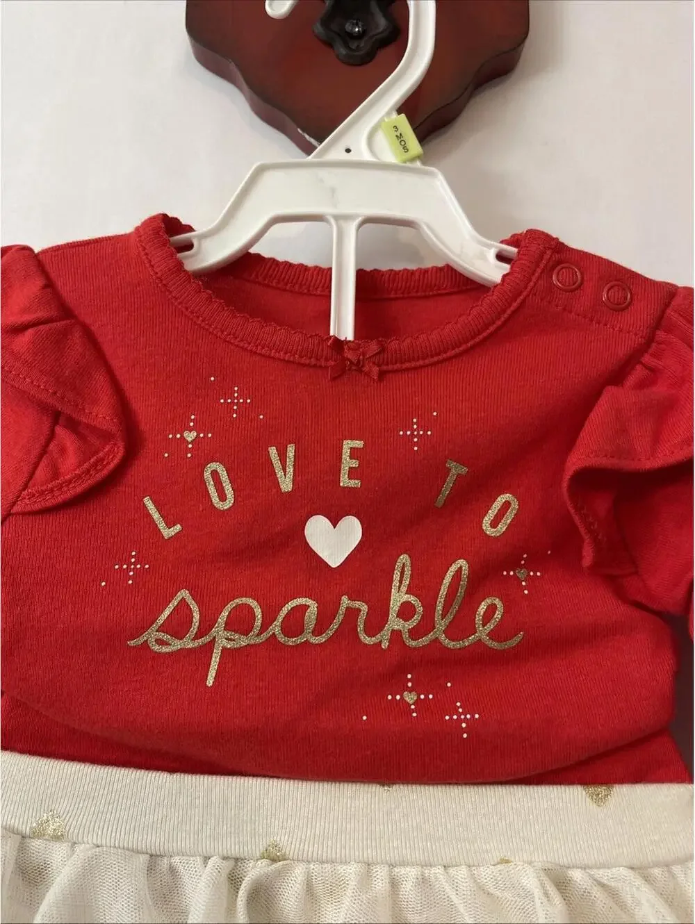 Carters 3 Months Infant Girls Red & Ivory Heart Print 2-Piece Outfit NWT! MZZ8